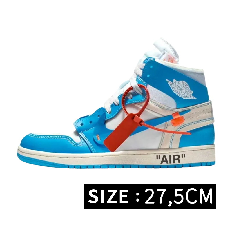 Off-White × Nike Air Jordan 1 High UNC "White/Dark Powder Blue"