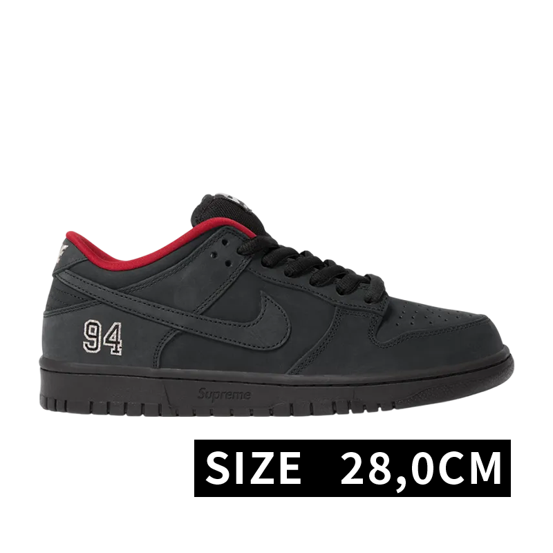 Supreme × Nike SB Dunk Low "Black" (25FW Week2)