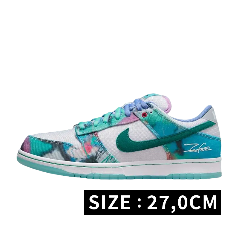 Futura × Nike SB Dunk Low "White and Geode Teal"