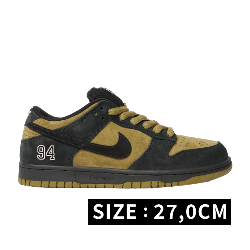 Supreme × Nike SB Dunk Low "Camper Green" (Asia Exclusive) (25FW Week2)