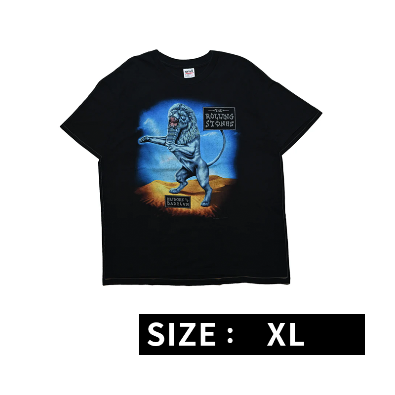 ROLLING STONES BRIDGES TO BABYLON WORLD TOUR 1997 BLACK anvil XL