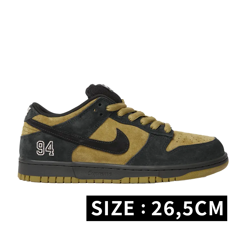 Supreme × Nike SB Dunk Low "Camper Green" (Asia Exclusive) (25FW Week2)