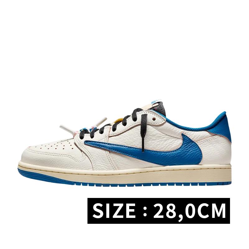 Travis Scott × fragment design × Nike Air Jordan 1 Low OG "Sail/Military Blue"