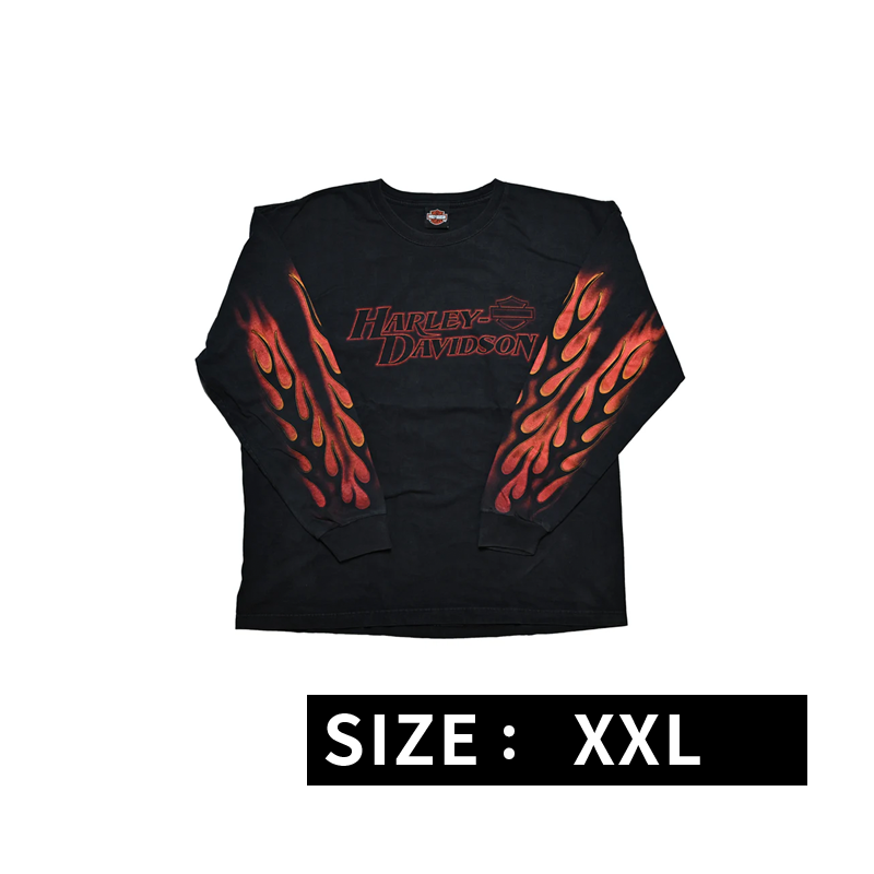 HARLEY DAVIDSON FIRE PATTERN LS ORIGINAL XXL