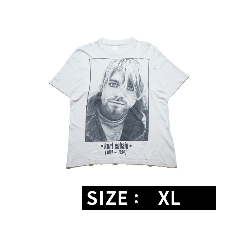 NIRVANA KURT COBAIN MEMORIAL WHITE EURO FITS XL