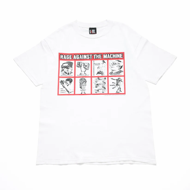 RAGE AGAINST THE MACHINE BURBARA KRUGER WHITE GIANT L-XL