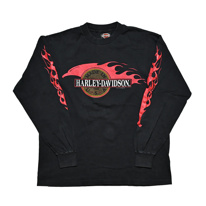 HARLEY DAVIDSON FIRE PATTERN MILWAUKEE,WILS ORIGINAL LARGE