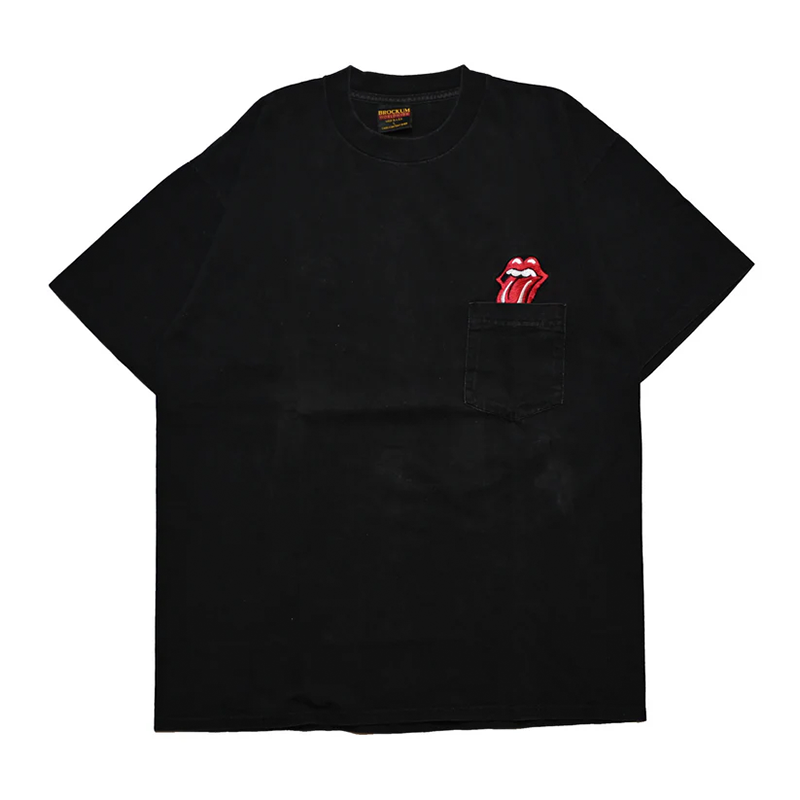 ROLLING STONES EMBROIDERY POCKET TEE BROCKUM LARGE