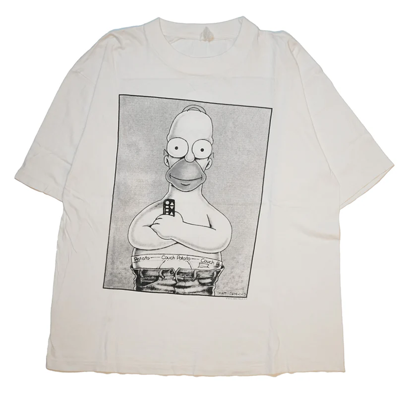 THE SIMPSONS CK PARODY HOMER WHITE XL
